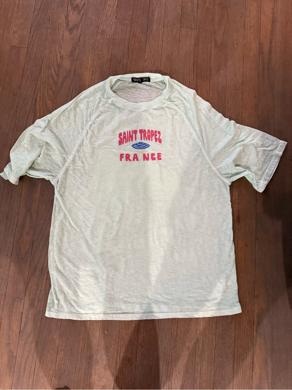Saint Tropez France Graphic Tee - Light Mint